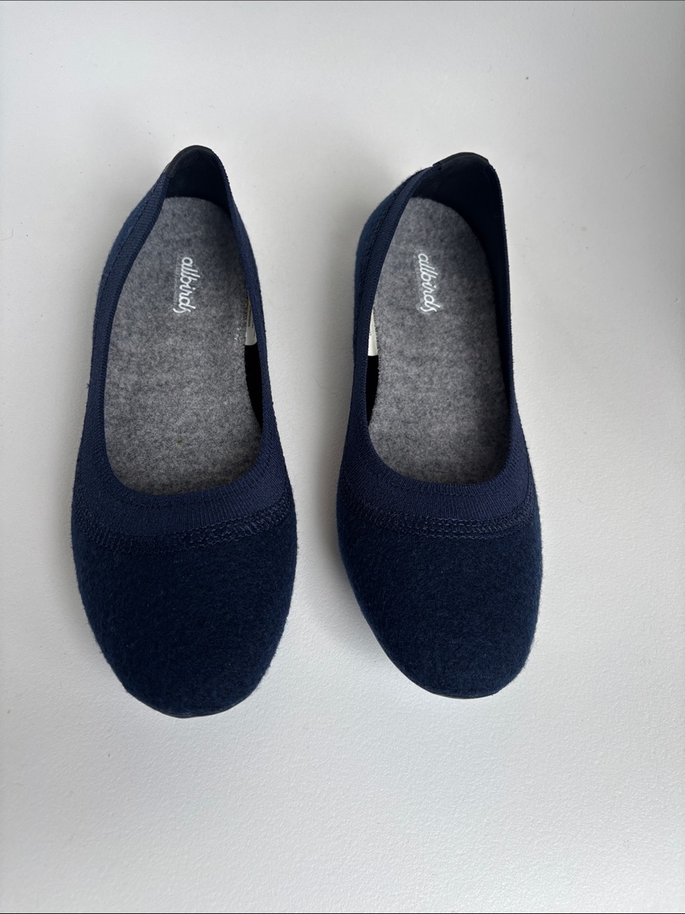 allbirds Navy Wool Slip-On Ballet Flats, women’s US size 7, new